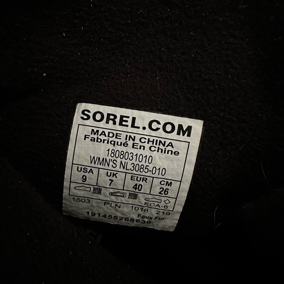 Sorel Women’s Whitney Tall Lace II Boots in Black & White - Picture 7 of 7